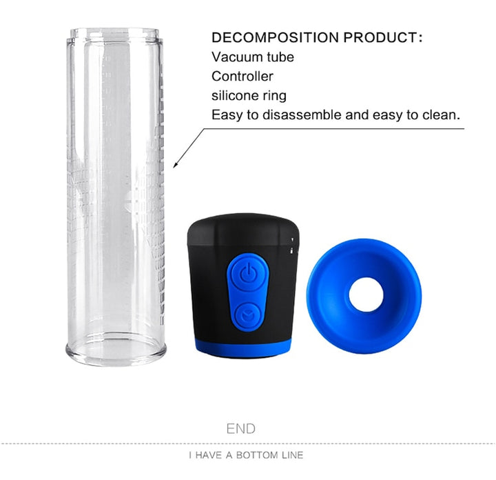 ABS Silicone Penis Enlargement Extender Electrical Vacuum Pump Male Masturbator Adult Sex Toy Store - SexxToys.Shop