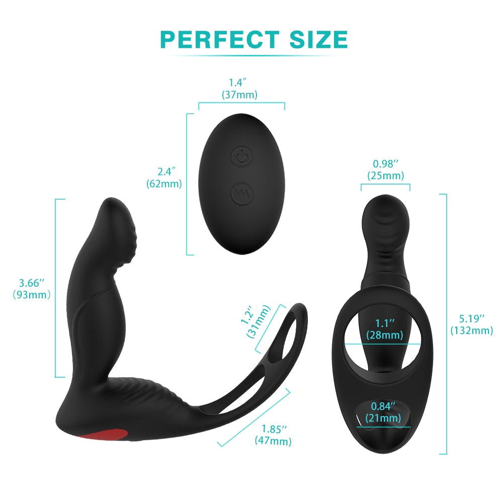 Anal Sex Toy Gay Sex Product Prostate Sex Erection Cock Massager With Delay For Men Adult Sex Toy Store - SexxToys.Shop