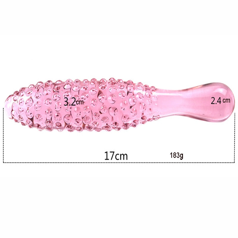 Double Head Big Butt Plug Anal Dildo Pyrex Crystal Glass Prostate Magic Wand For Men or Women Adult Sex Toy Store - SexxToys.Shop