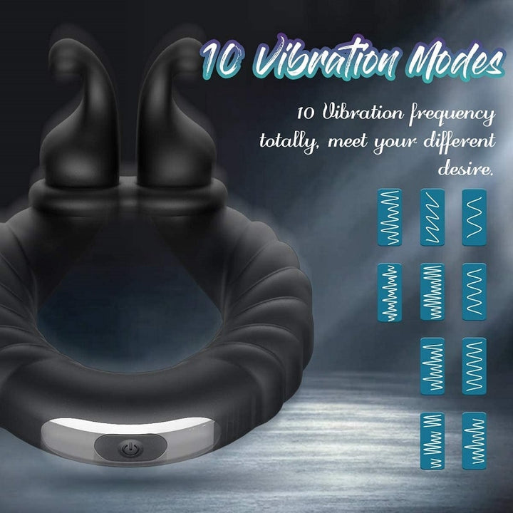 Penis Ring Vibrator Delay Ejaculation Cock Ring Adjustable Size Longer Harder Chastity Device Prostate Massager For Men Adult Sex Toy Store - SexxToys.Shop