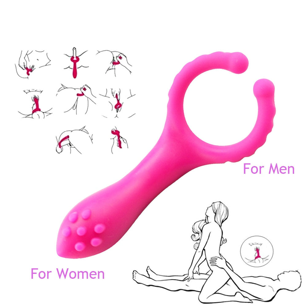 Vibrating Penis Ring Dildo Delaying Ejaculation Vibrator Vagina Clitoris Nipple Massager For Women or Men Adult Sex Toy Store - SexxToys.Shop