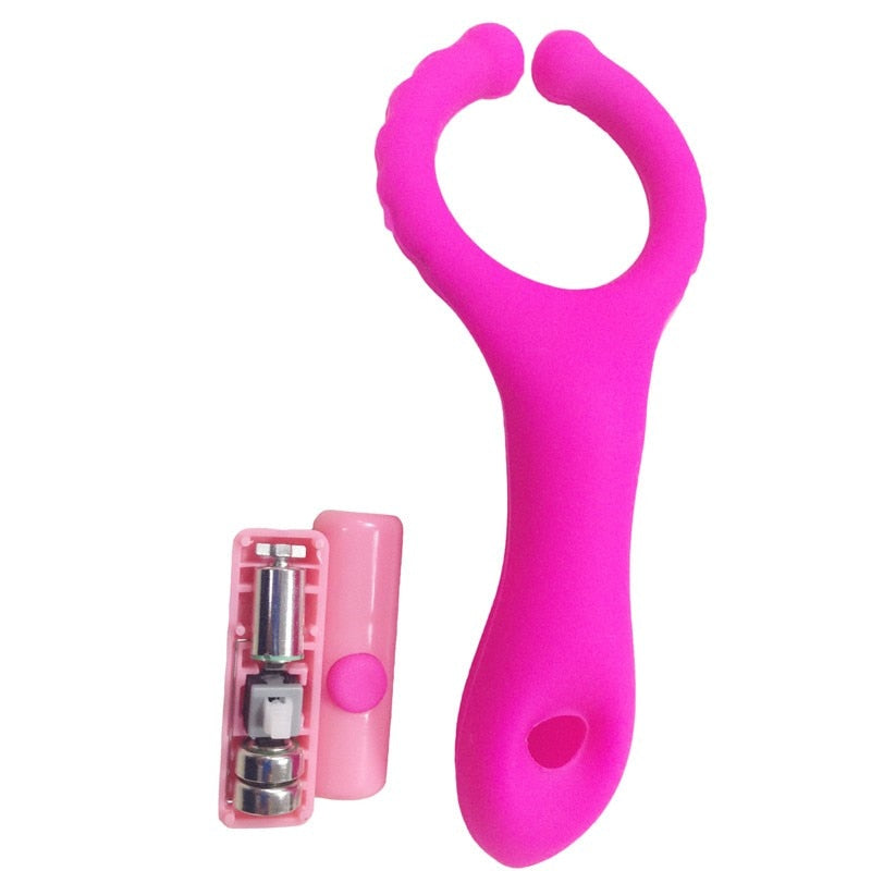 Vibrating Penis Ring Dildo Delaying Ejaculation Vibrator Vagina Clitoris Nipple Massager For Women or Men Adult Sex Toy Store - SexxToys.Shop