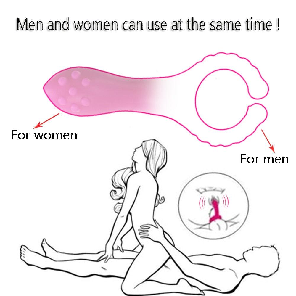 Vibrating Penis Ring Dildo Delaying Ejaculation Vibrator Vagina Clitoris Nipple Massager For Women or Men Adult Sex Toy Store - SexxToys.Shop