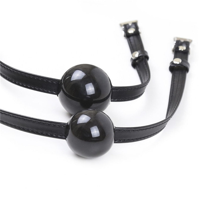 BDSM 2 Sizes Soft Safety Silicone Open Mouth Gag Ball