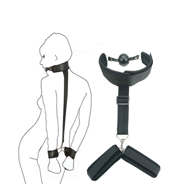 BDSM Bondage Set Restraints With A Gag Mouth Ball Sex Toy For Women Couples Adults Games Adult Sex Toy Store - SexxToys.Shop