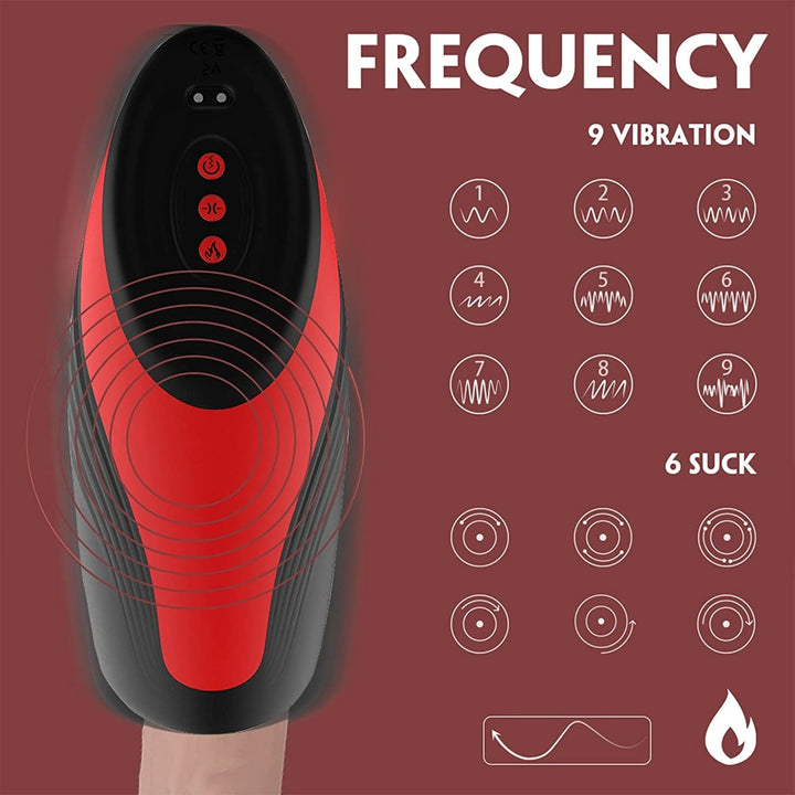 New Model of 9 Mode Vibration+3 Mode Sucking Male Masturbator Cup Oral Blowjob Heating Penis Delay Exercise Sex Machine For Men Adult Sex Toy Store - SexxToys.Shop
