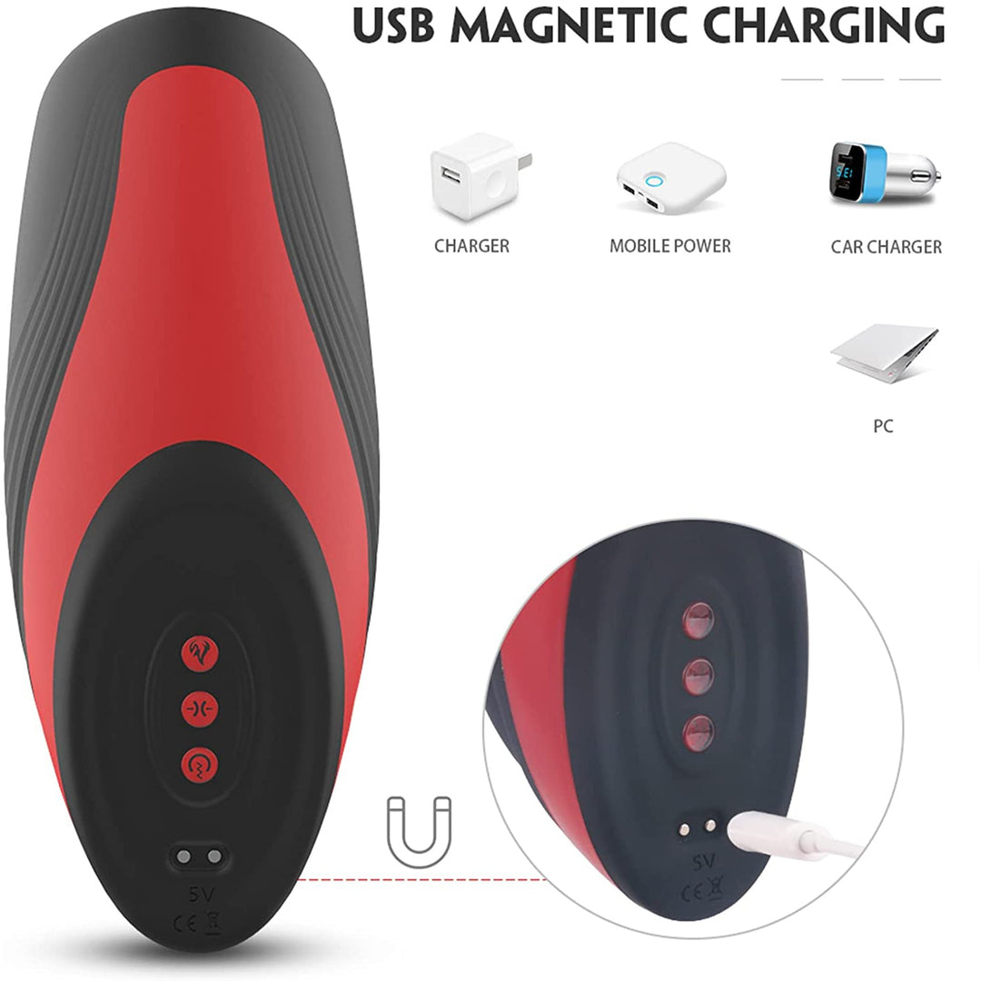 New Model of 9 Mode Vibration+3 Mode Sucking Male Masturbator Cup Oral Blowjob Heating Penis Delay Exercise Sex Machine For Men Adult Sex Toy Store - SexxToys.Shop