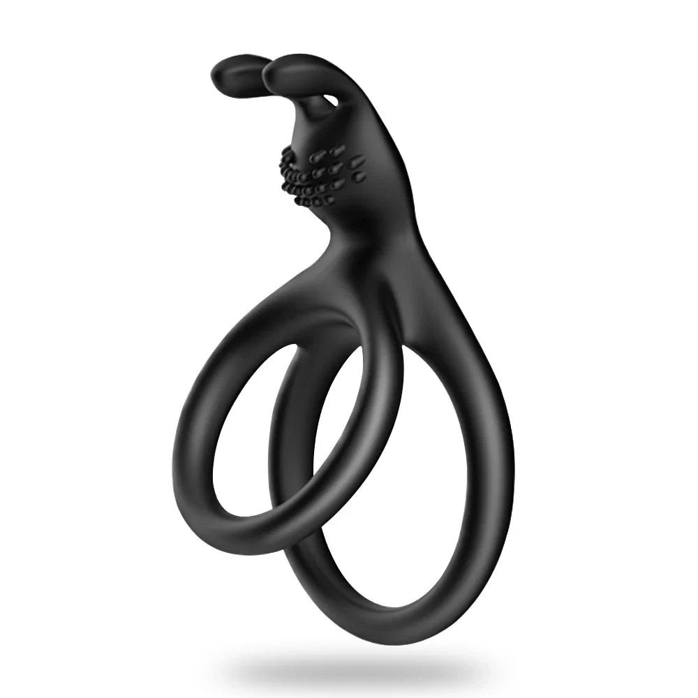 2 In 1 Men's Silicone Penis Ring Clitoris Stimulator Cock Ring - fromasia2america.shop