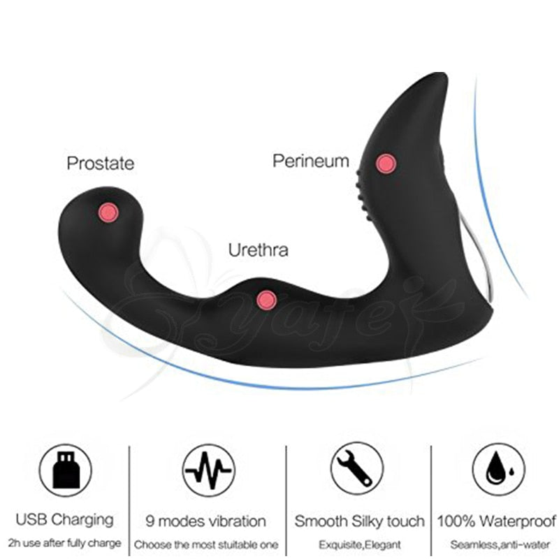 Silicone Vibrator Prostate Massager Anus Stimulator Anal Butt Plug