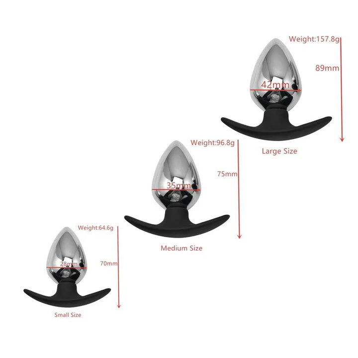 Underwear outdoor metal silicone anal beads butt plug  for men women - fromasia2america.shop