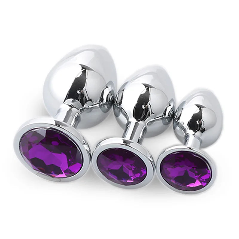 3 Size/set Metal Anal plug butt plug Sex Toys Butt Toys For Women/Men/Couples - fromasia2america.shop