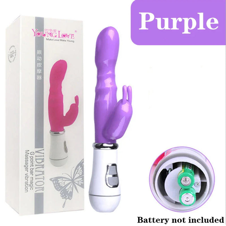 12 Speed Strong Rabbits Vibrator Clitoris Stimulator Double G-spot Massager Sex Toys For Women - fromasia2america.shop