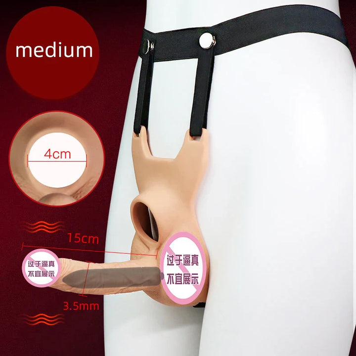 3 Size Wearable Vibrators Dildo for Panties double penetration Penis For Lesbian - fromasia2america.shop