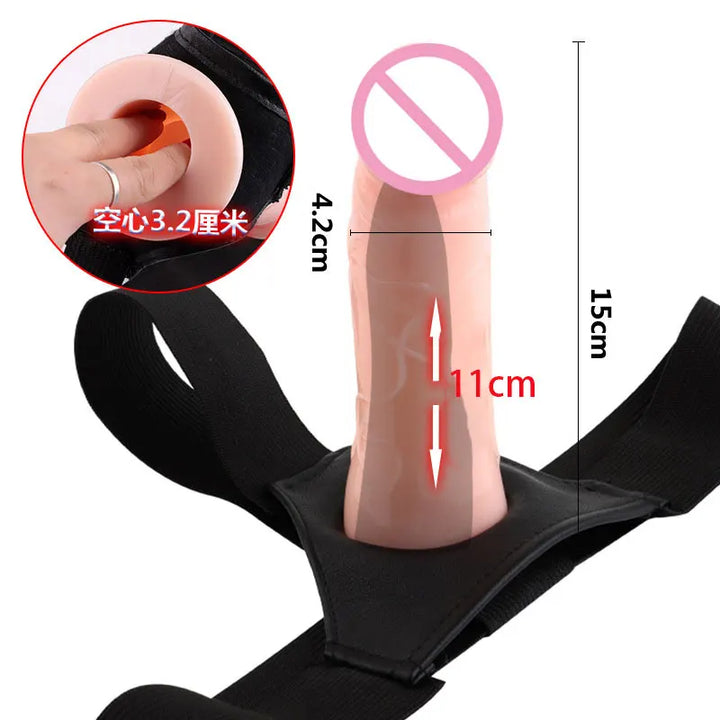 Hollow Strap On Dildo Realistic Strap On Harness Suction Cup Anal Dildo Penis - fromasia2america.shop