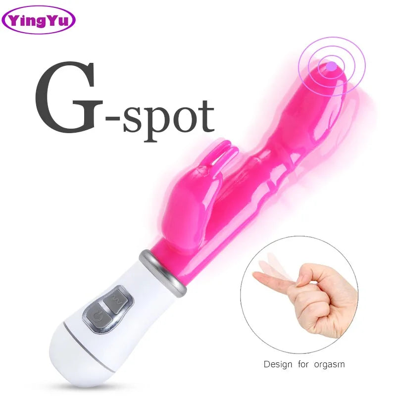 12 Speed Strong Rabbit Vibrator, Clitoris Stimulator G-spot Massager, Sex Toys For Women - fromasia2america.shop