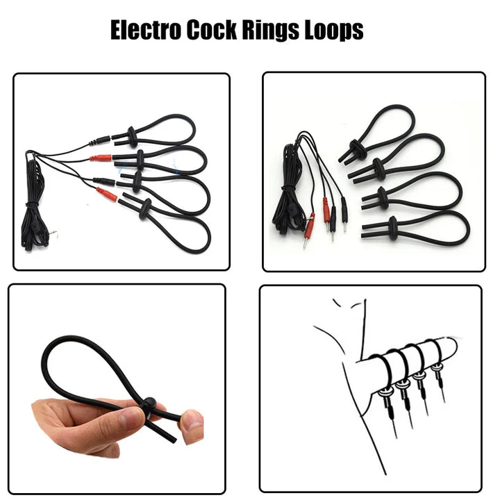 Penis Ring Electro Stimulate Physiotherapy Cock Ring Erection Enhancer Bdsm Male - fromasia2america.shop