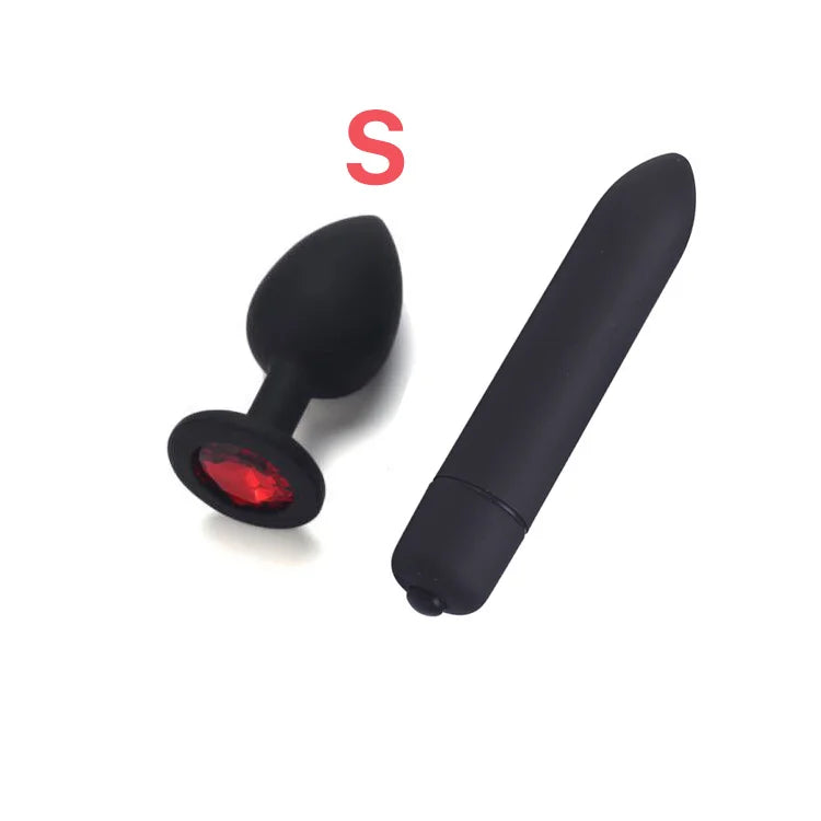 Adult Silicone Anal Plug Dildos Bullet Vibrator Butt Plugs Sex Toys for Women man - fromasia2america.shop