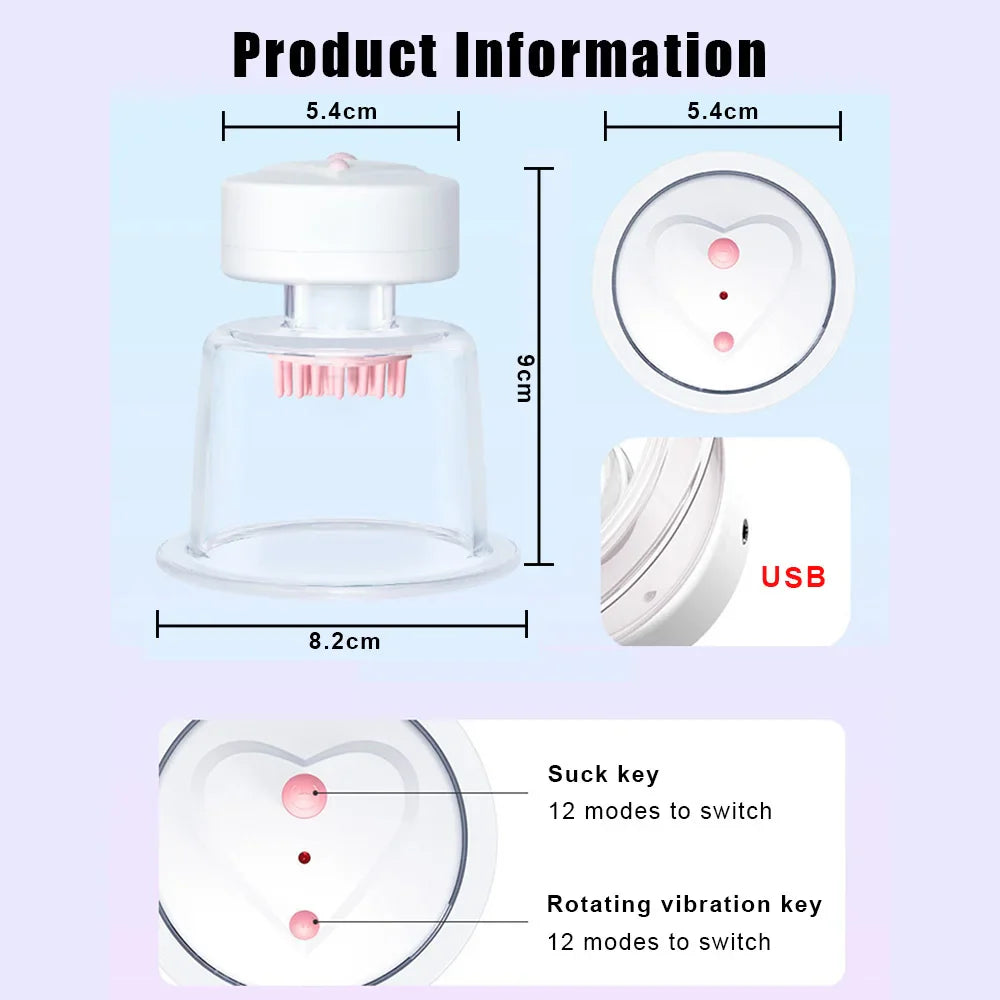 Electric Nipple Sucker Breast Enlargement Pump Women Erotic Toys For Sex Shop - fromasia2america.shop