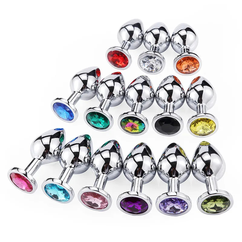 Anal Plug Sex Toys Mini Round Metal Crystal Jewelry Women / Men for Butt Plug - fromasia2america.shop