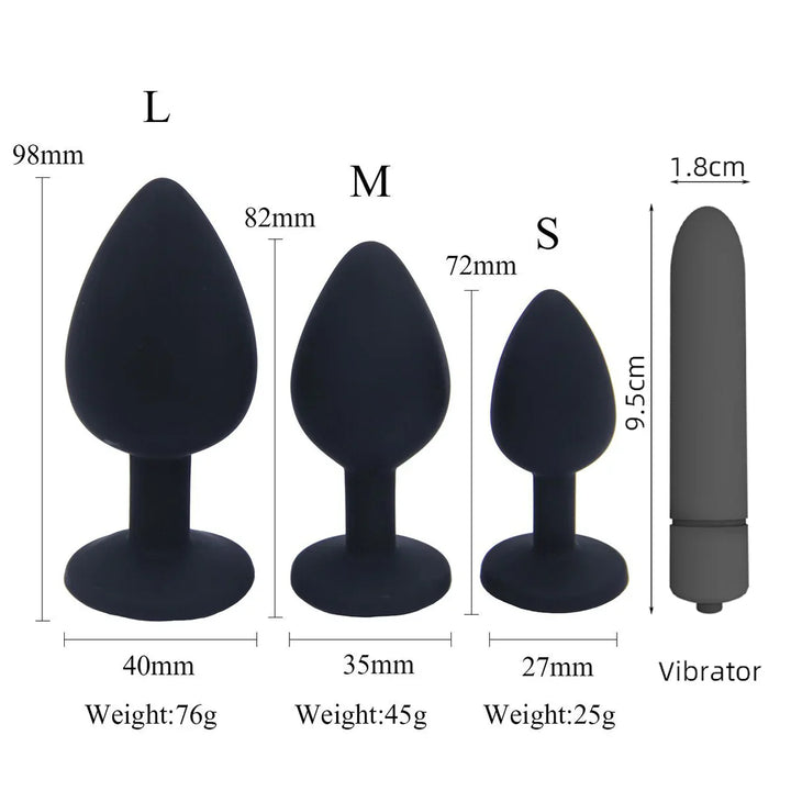 Adult Silicone Anal Plug Dildos Bullet Vibrator Butt Plugs Sex Toys for Women man - fromasia2america.shop