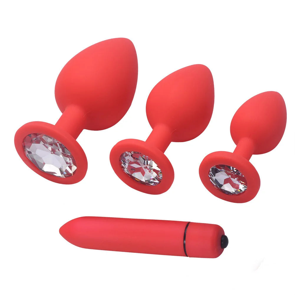 Adult Silicone Anal Plug Dildos Bullet Vibrator Butt Plugs Sex Toys for Women man - fromasia2america.shop