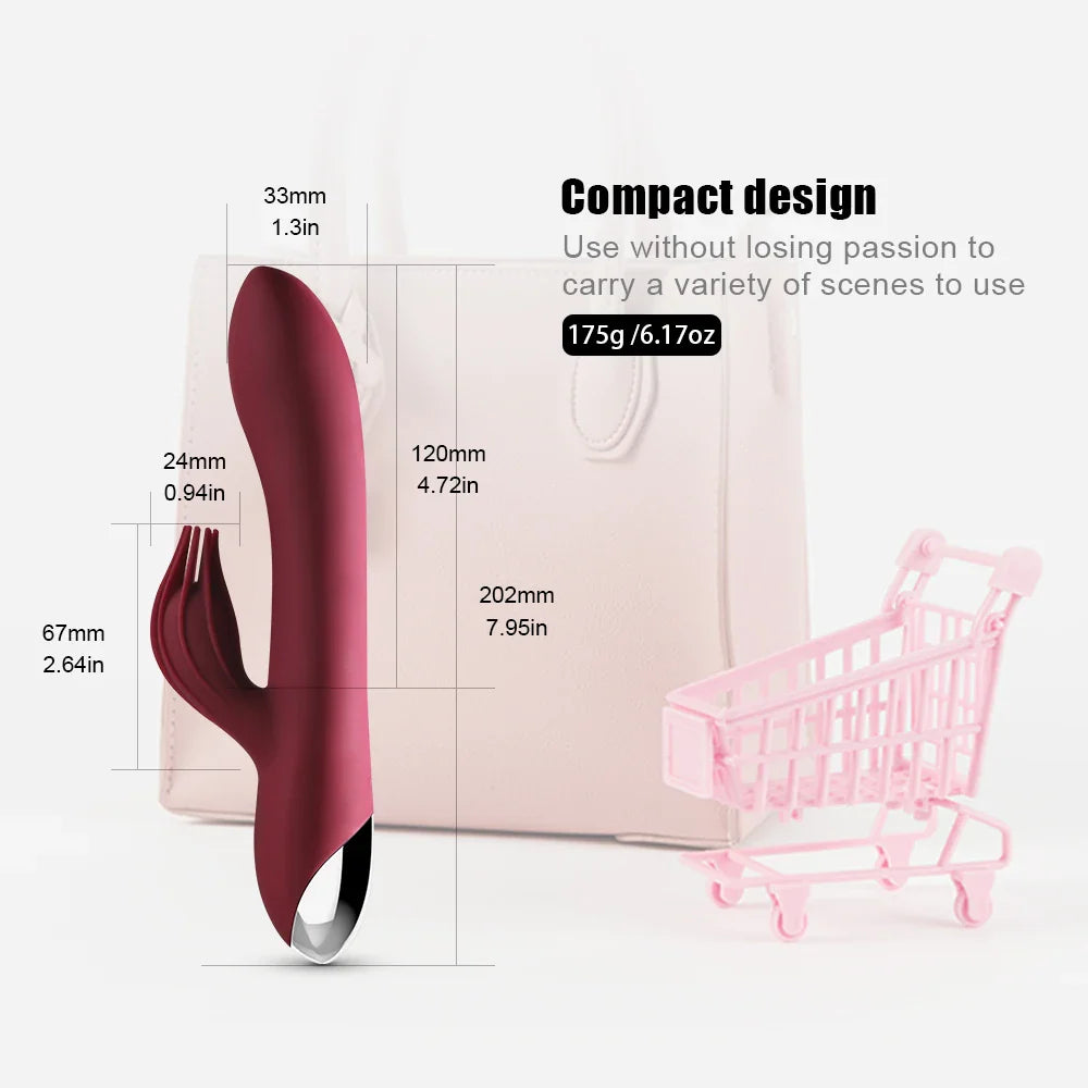 10 Speeds G Spot Vibrator Powerful Dildo Rabbit Vibrator for Women - fromasia2america.shop