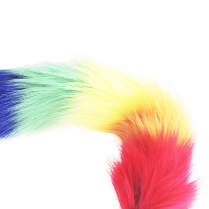 rainbow Fox/Dog Tail silicone Furry Anal Plug Sexy Toys Butt Plug BDSM Flirt Anus For Women - fromasia2america.shop