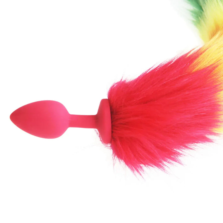 rainbow Fox/Dog Tail silicone Furry Anal Plug Sexy Toys Butt Plug BDSM Flirt Anus For Women - fromasia2america.shop