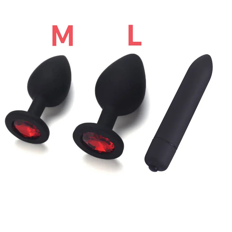 Adult Silicone Anal Plug Dildos Bullet Vibrator Butt Plugs Sex Toys for Women man - fromasia2america.shop