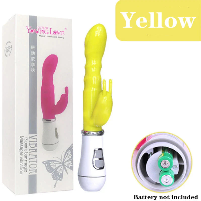 12 Speed Strong Rabbits Vibrator Clitoris Stimulator Double G-spot Massager Sex Toys For Women - fromasia2america.shop