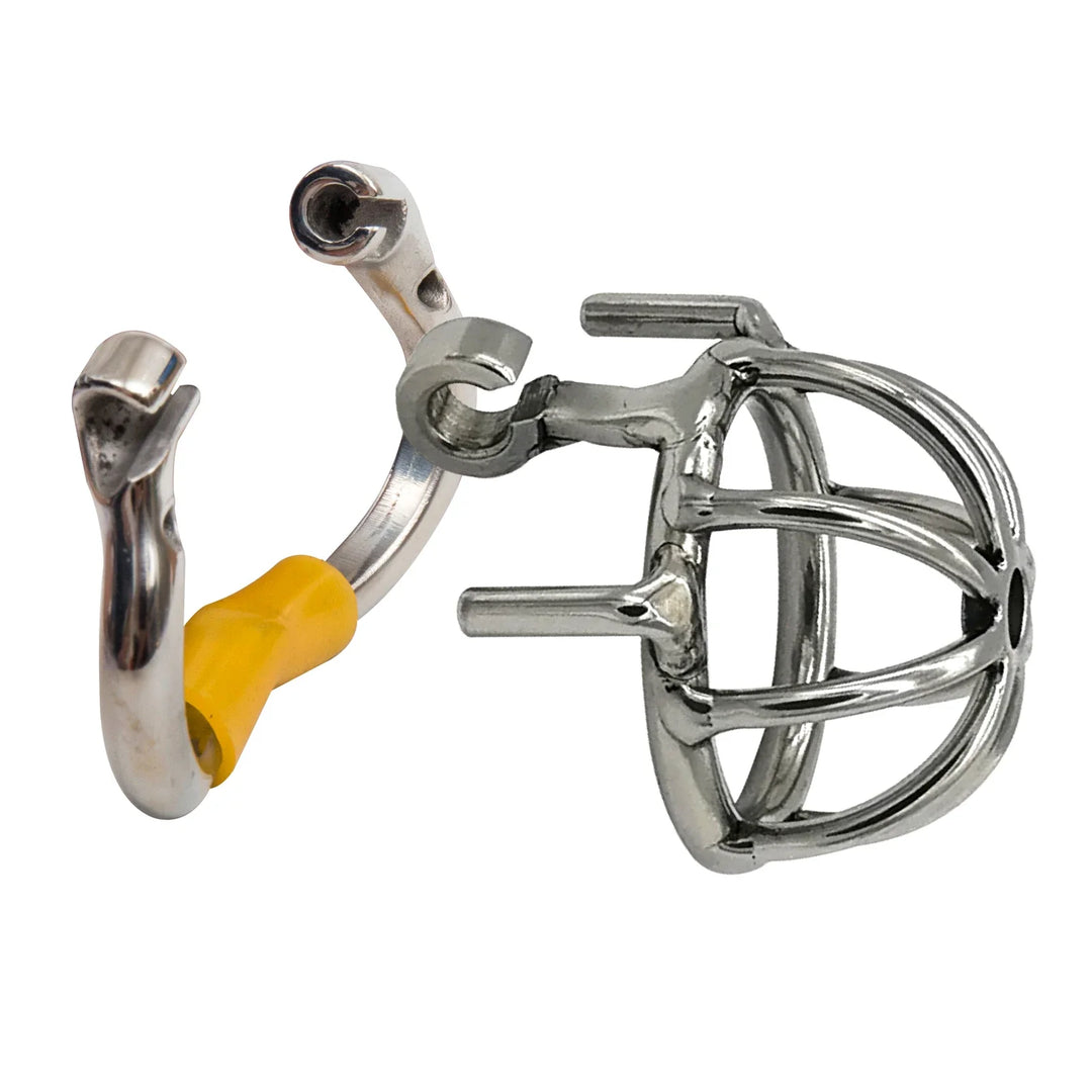 Chastity Device with Urethral Catheter and Anti-Shedding Ring,Cock Cage,Penis Ring - fromasia2america.shop