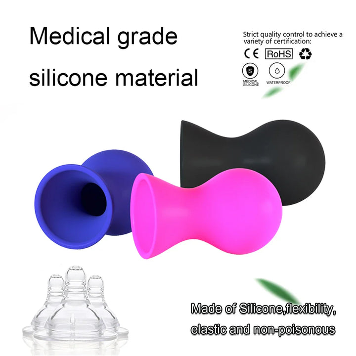 2pcs Breast Nipple Sucker No Vibrator Sexy Nipple Vacuum Pump Suction Cup Adult - fromasia2america.shop