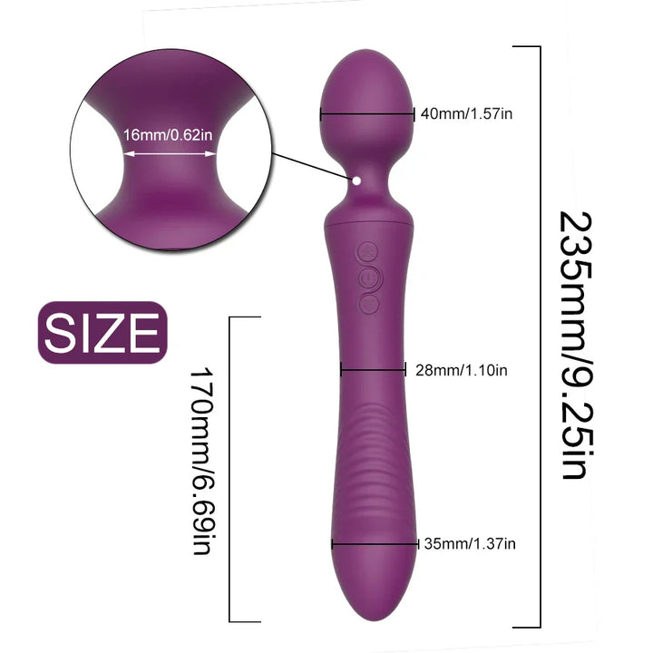 Dual Vibrator Sex Toys for Women Powerful Magic Wand Clitoris Vagina Massage Anal Plug - fromasia2america.shop