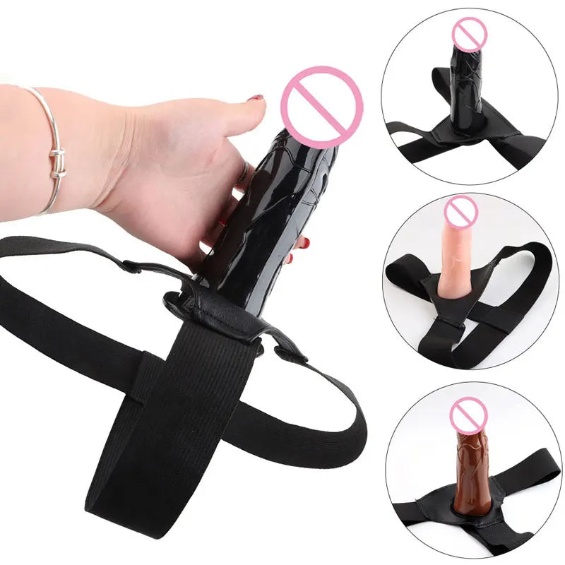 Hollow Strap On Dildo Realistic Strap On Harness Suction Cup Anal Dildo Penis - fromasia2america.shop