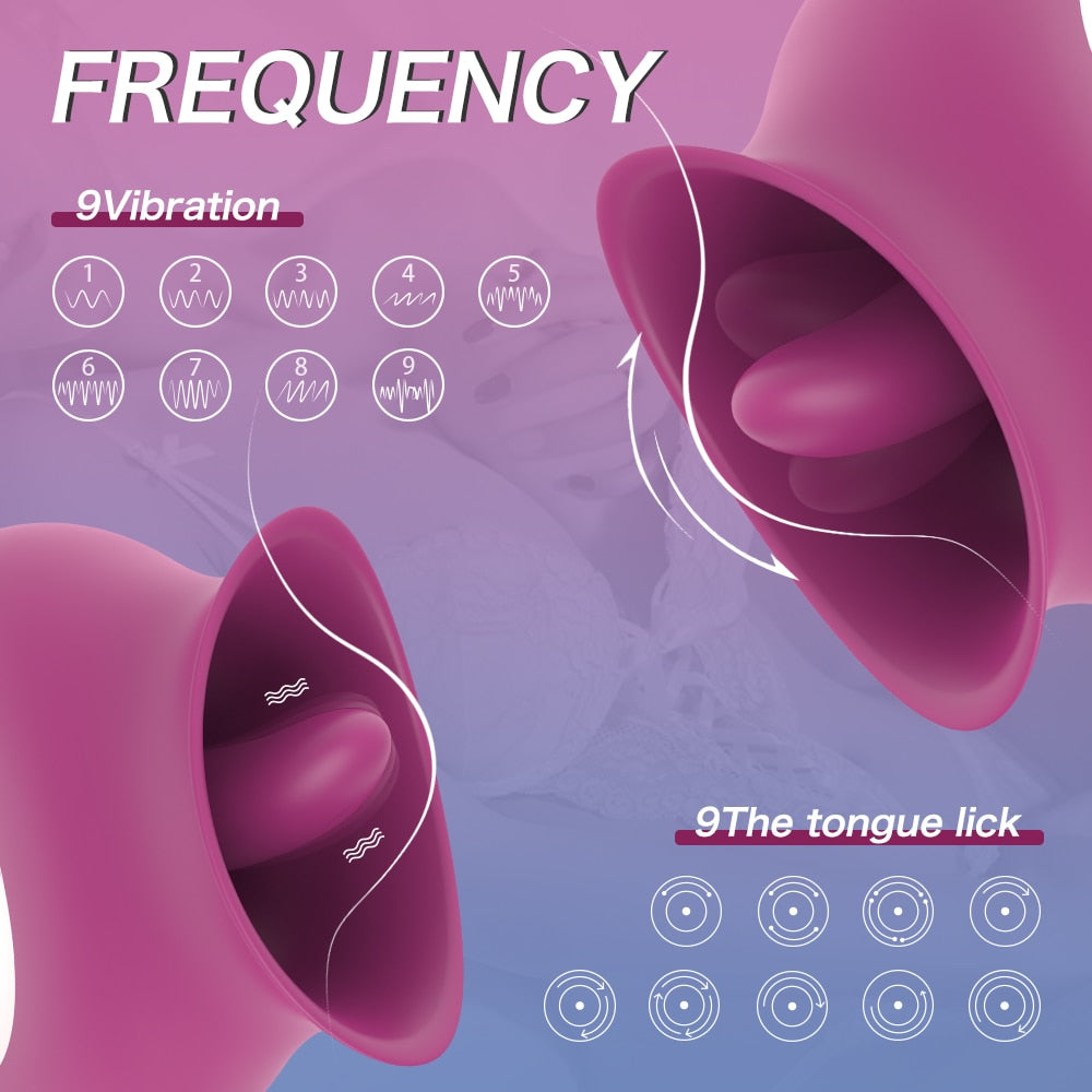 Tongue Sex Toy Masturbator Clit Stimulator Nipple Licking Massager for Women