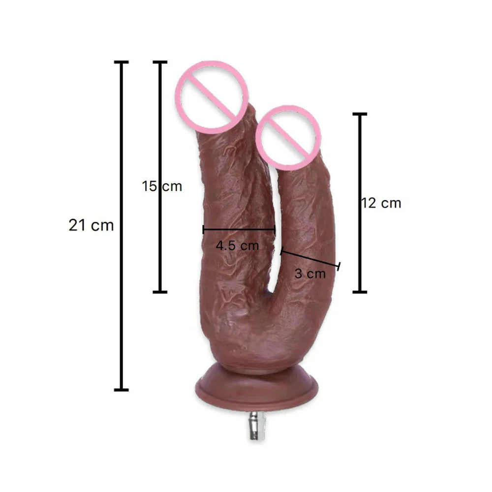 Vac-u-lock Plug Double Dildos for Attachment for Women Sex Toy Strap on Two Dildo - fromasia2america.shop