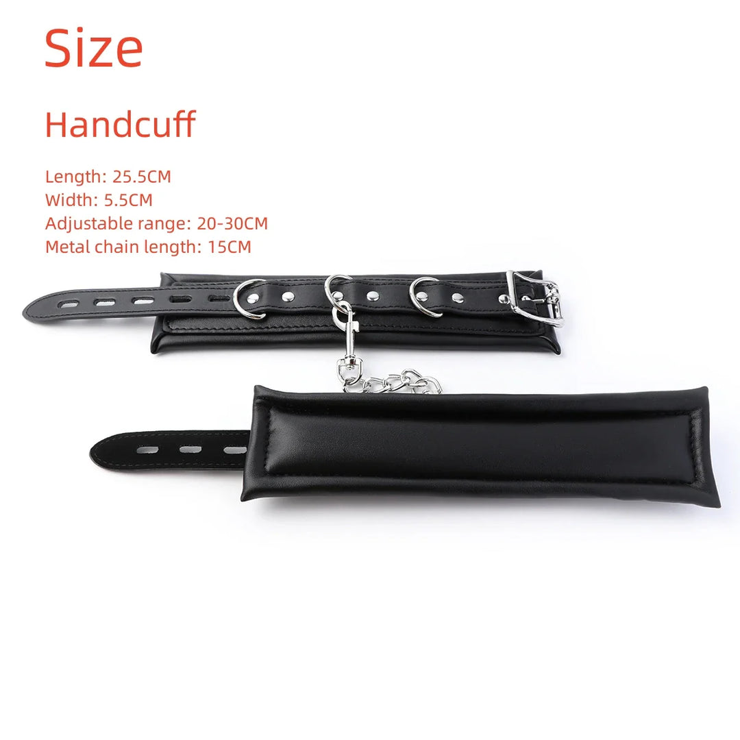 Bondage Kits Extendable Products Leather Restraint Set Handcuffs Ankle Cuffs Bdsm - fromasia2america.shop