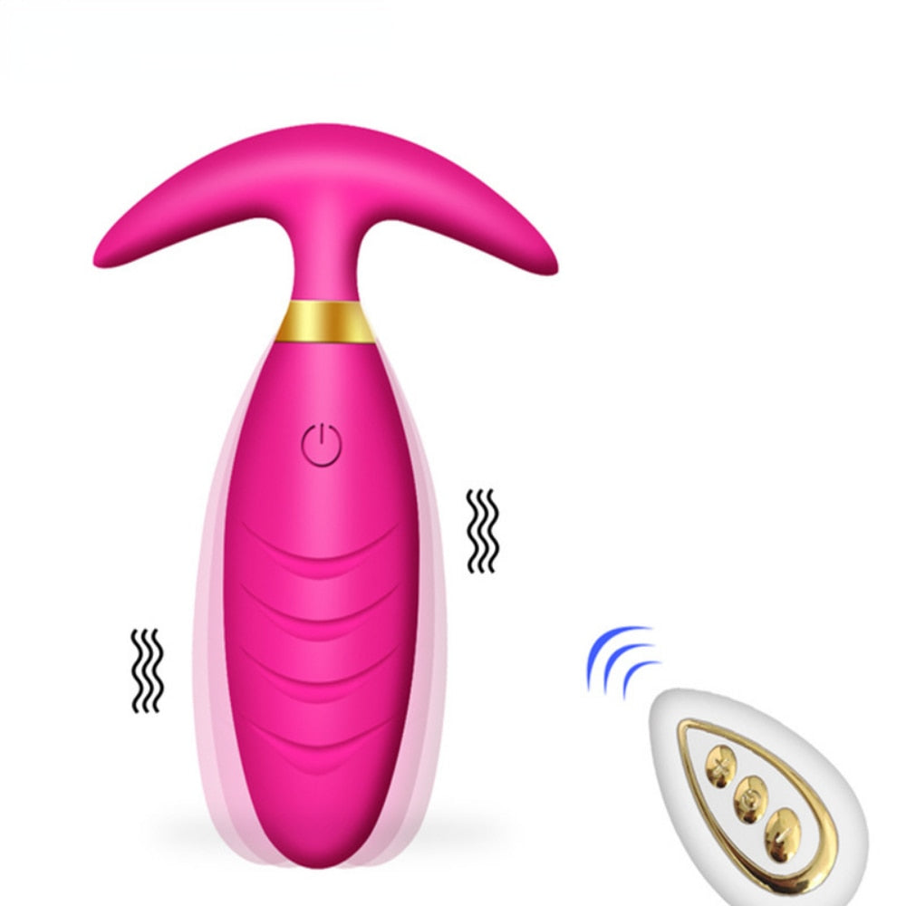 APP Remote Controlled Anal Plug Vibrator Prostate Massager Wearable Masturbator