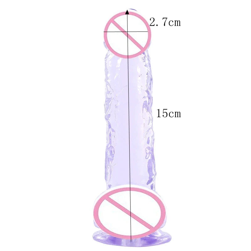 Giant Long Jelly Dildo Penis Sex Toy Women Gay Rubber Dick Unisex - fromasia2america.shop