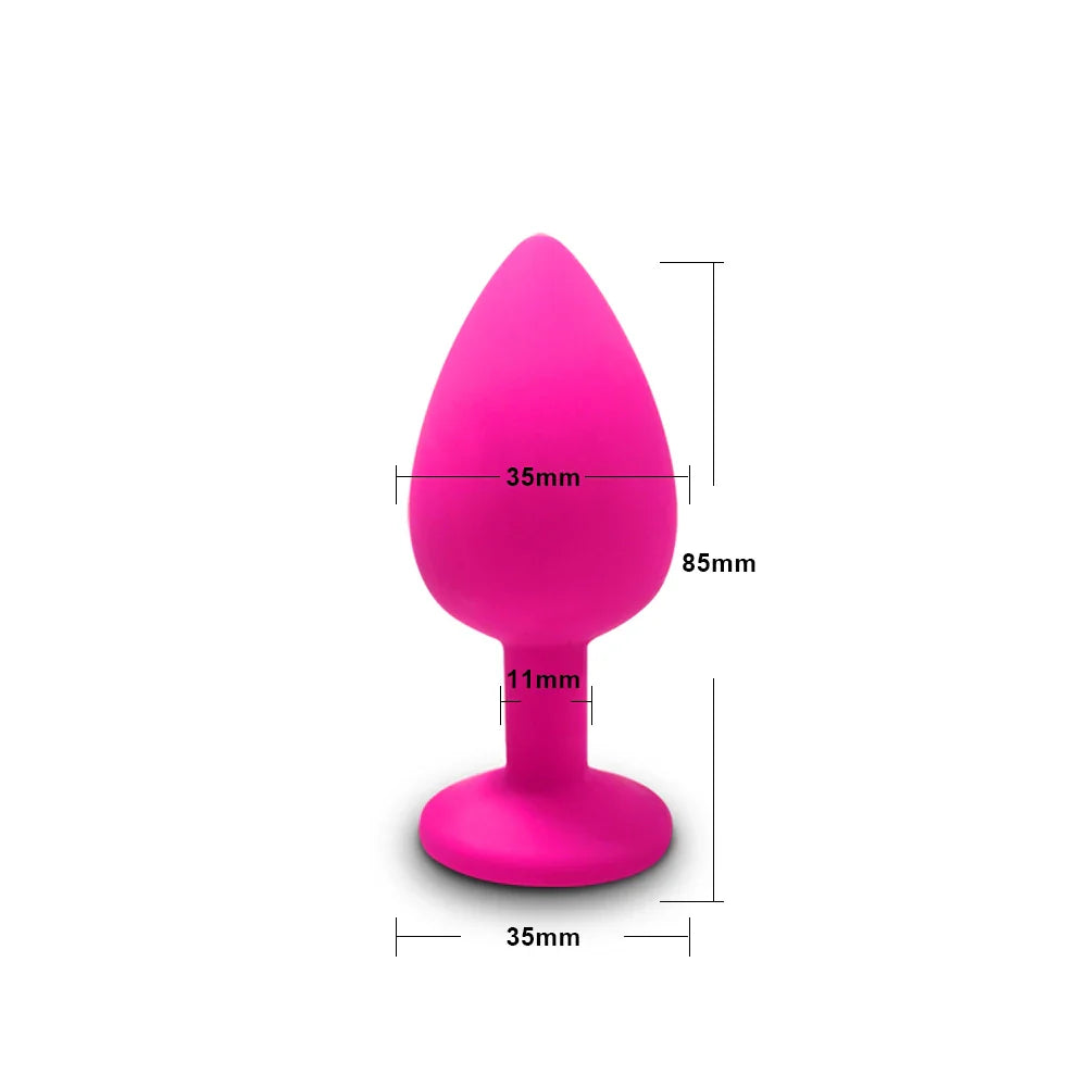 Anal Plug Butt Vibrator Women/Men Soft Silicone Round Shaped Erotic Bullet Analplug - fromasia2america.shop