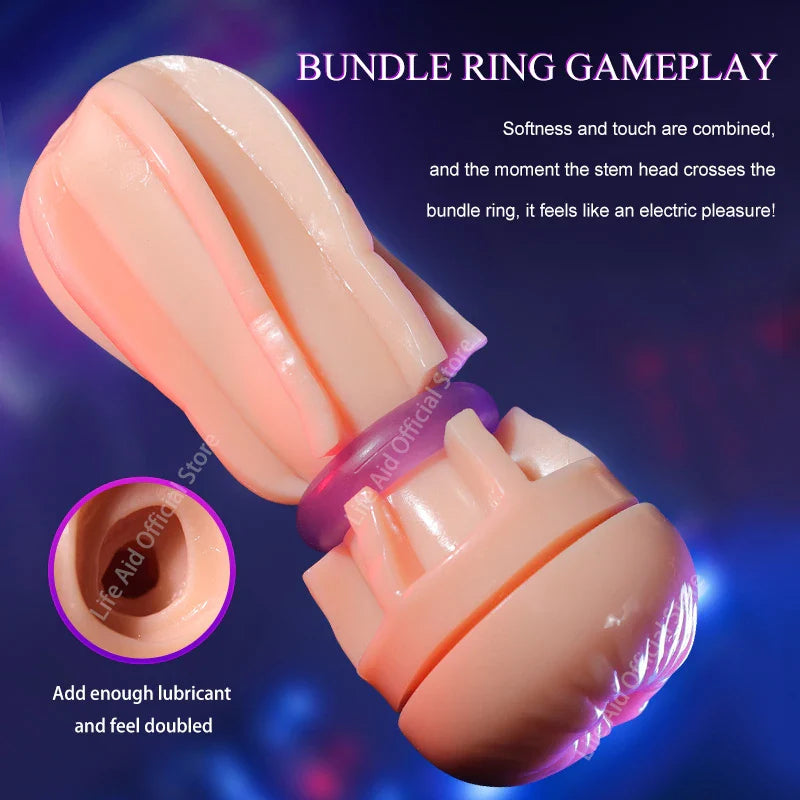 Vagina Anus Pocket Pussy Vacuum Endurance Exercise Elastic Masturbation Cup for Men - fromasia2america.shop