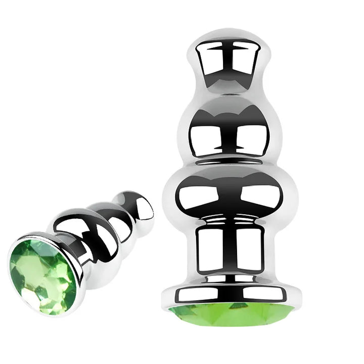 Metal Anal Plug Stainless Steel Butt Plug With Jewelry Colorful Crystal Anus Plug Anal Bead for women - fromasia2america.shop