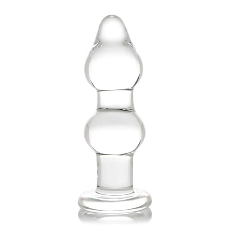 BEEGER Glass Butt Plug,The Double Butt Plug, crystal butt plug vagina ball,big pyrex glass anal dildo bead - fromasia2america.shop