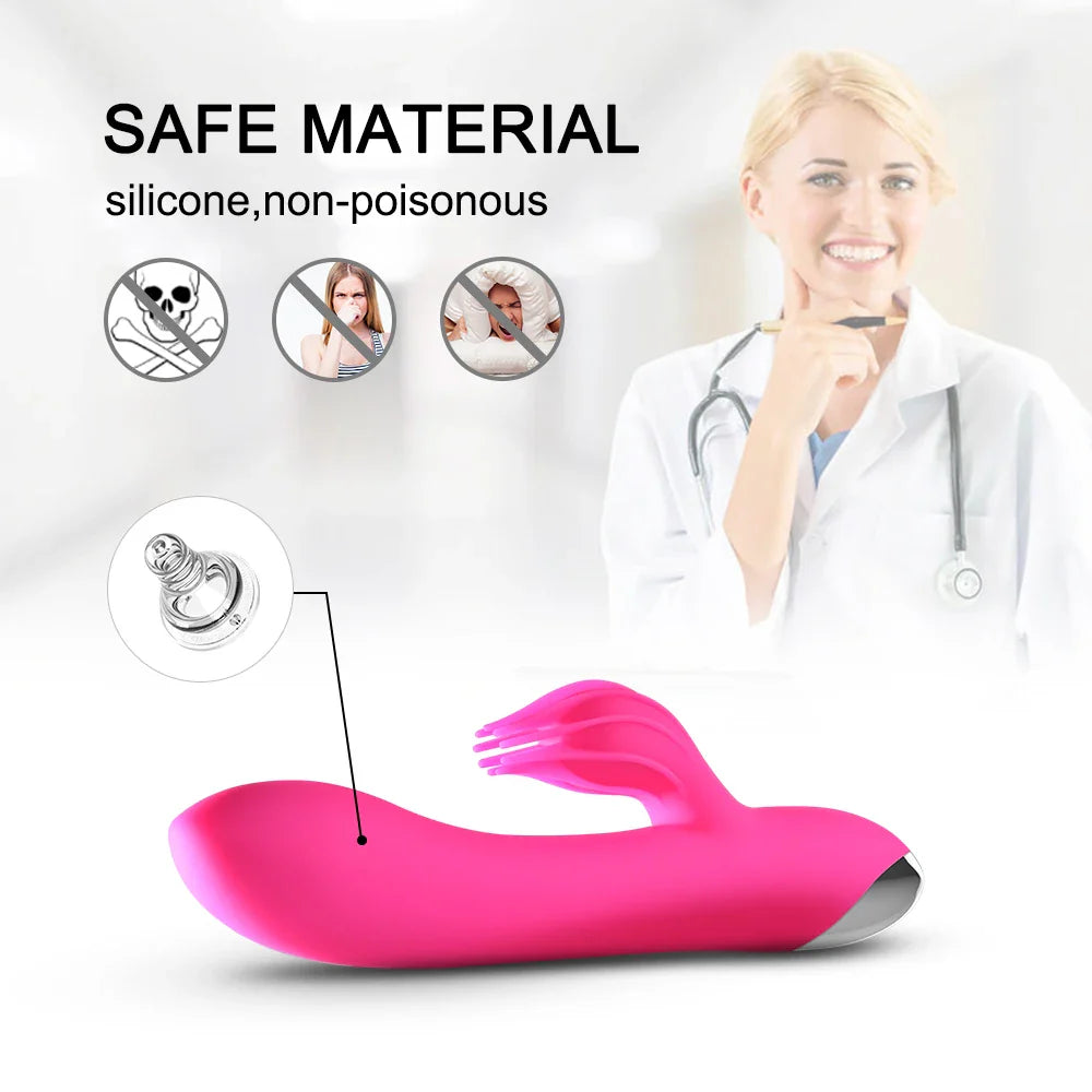 10 Speeds G Spot Vibrator Powerful Dildo Rabbit Vibrator for Women - fromasia2america.shop