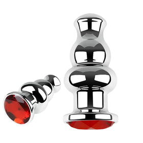 Metal Anal Plug Stainless Steel Butt Plug With Jewelry Colorful Crystal Anus Plug Anal Bead for women - fromasia2america.shop