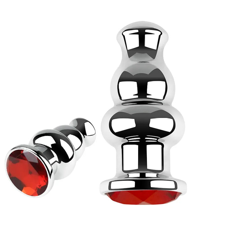 Metal Anal Plug Stainless Steel Butt Plug With Jewelry Colorful Crystal Anus Plug Anal Bead for women - fromasia2america.shop