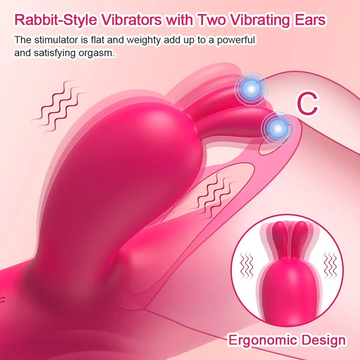 Rabbit Vibrator for Women Vagina G-Spot Nipple Clitoris Stimulator Thrusting - fromasia2america.shop