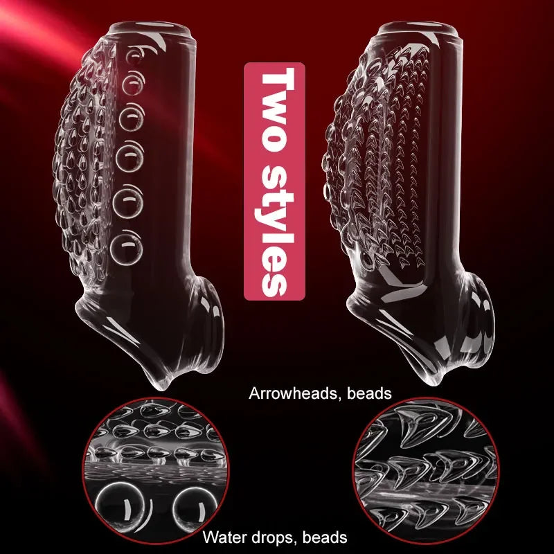 Cock Ring Penis Sleeve Penis Enlargement Granule Clitoris G-spot Stimulate - fromasia2america.shop