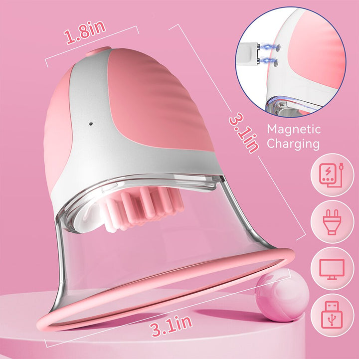 Newest Electric Breast Massager Enhance Vacuum Suction Pump Tong Licking For Women