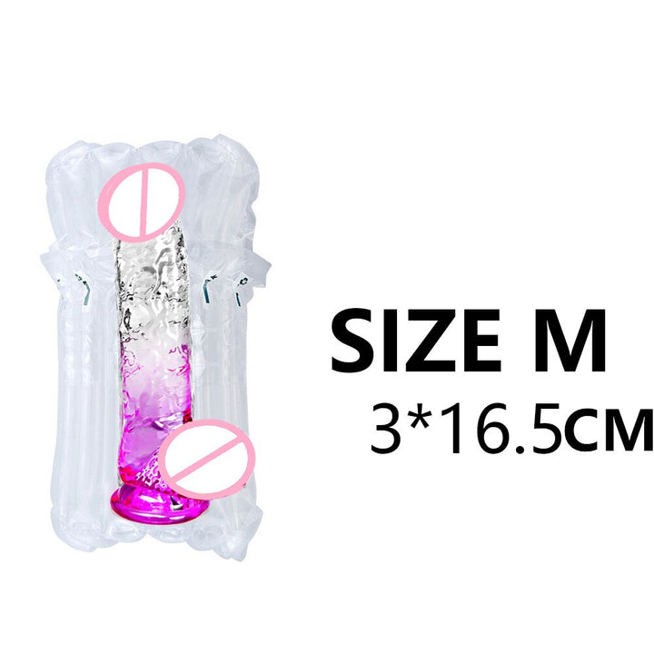 G-spot Massager Clear PVC Masturbator Dildo with Powerful Suction Cup